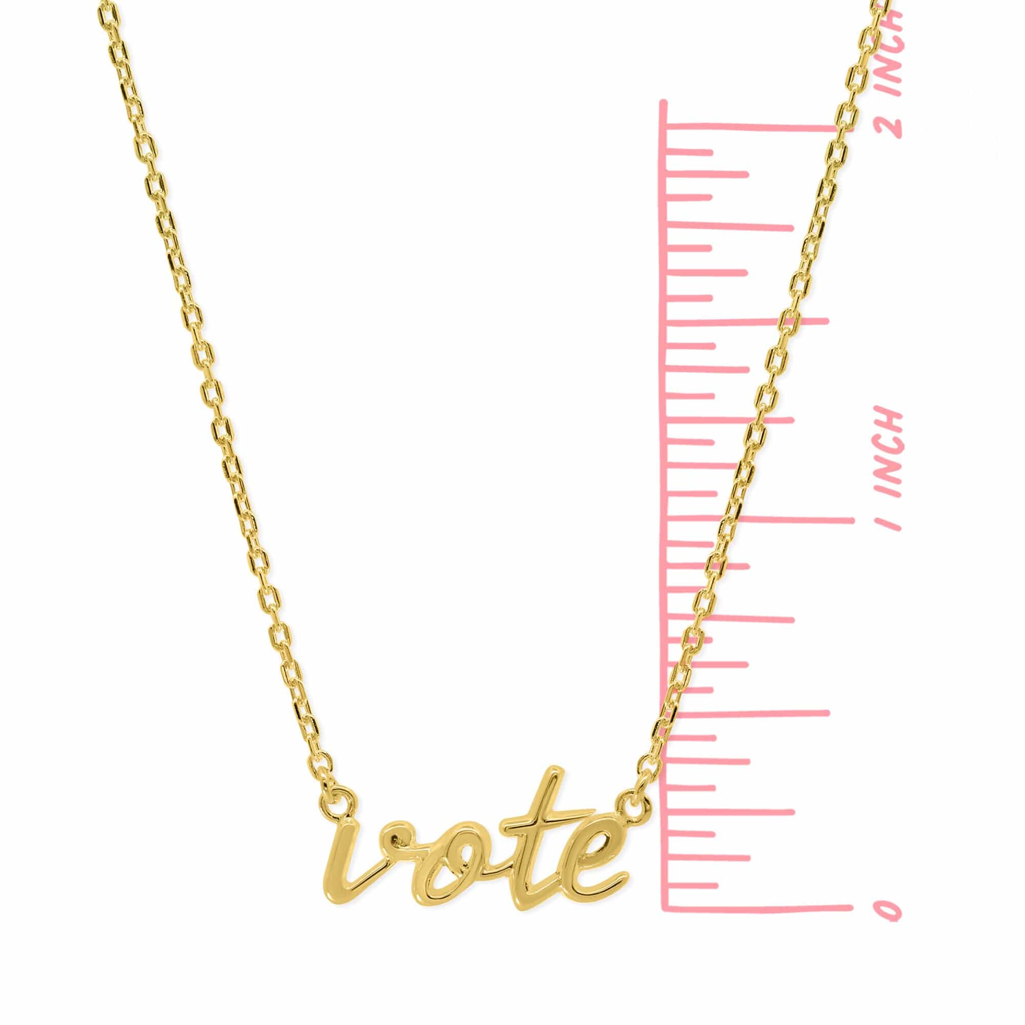 Vote Scripted Font Necklace - Image 12