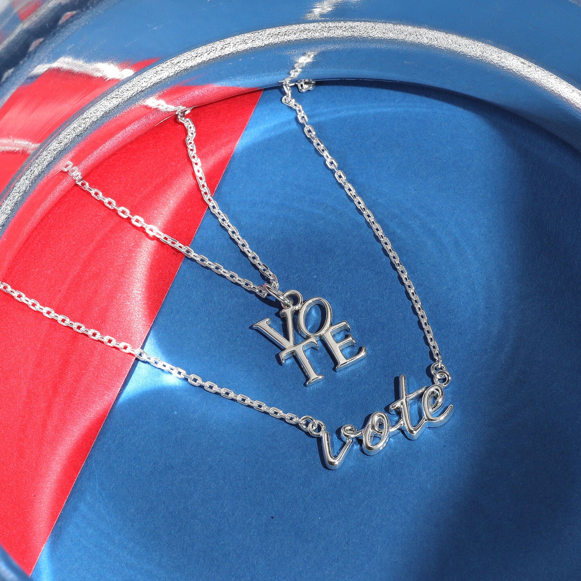 Vote Scripted Font Necklace - Image 7