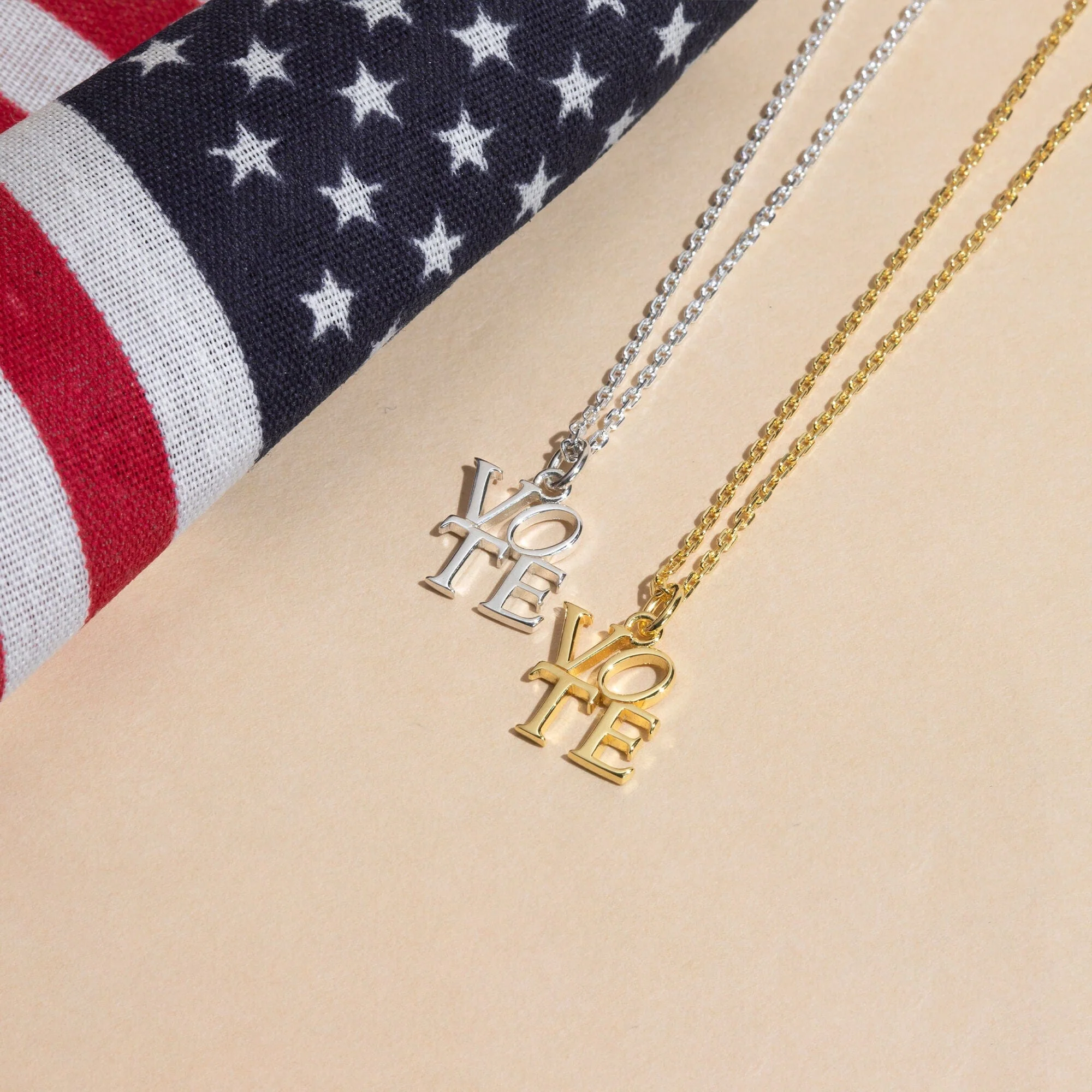 Vote Serif Font Necklace - Image 11