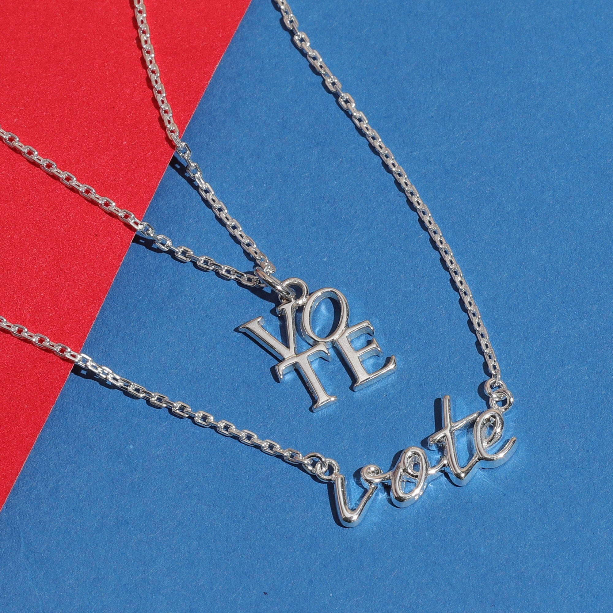 Vote Serif Font Necklace - Image 9