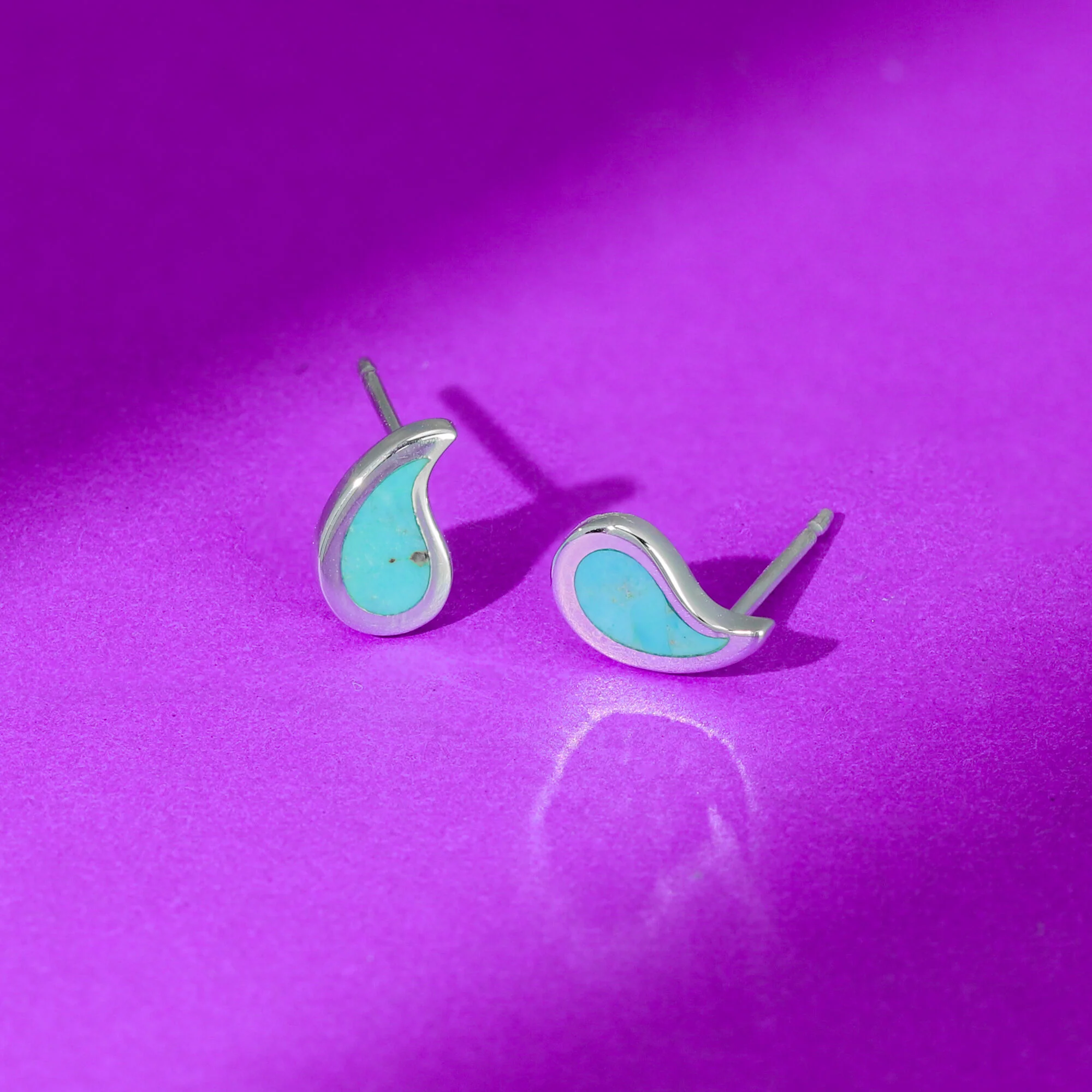 Water Droplet Studs with Stone - Image 6