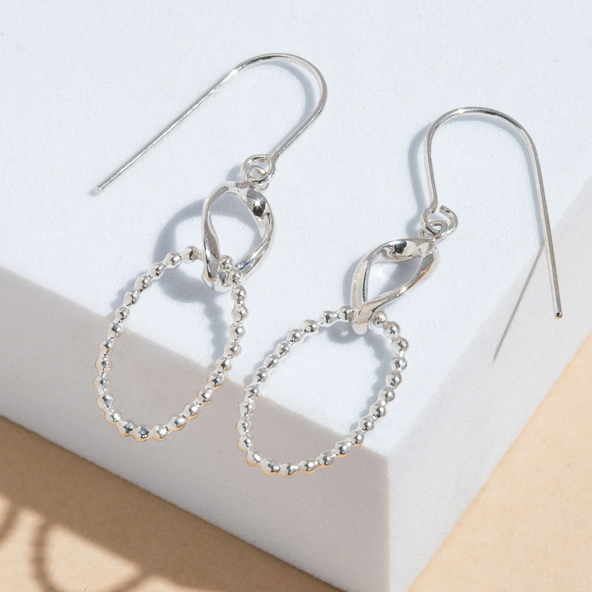 Wild Textured Organic Drop Earrings - Image 4