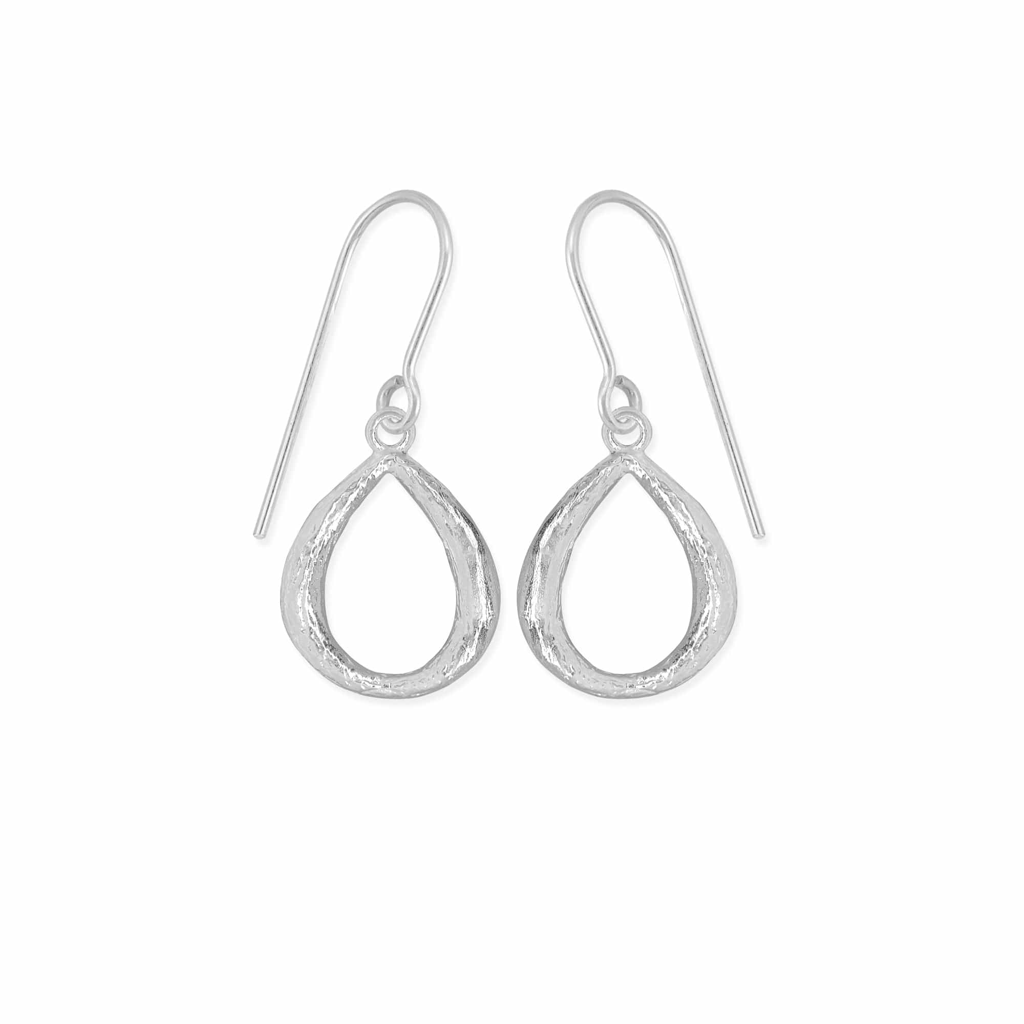 Wild Textured Organic Teardrop Hoops
