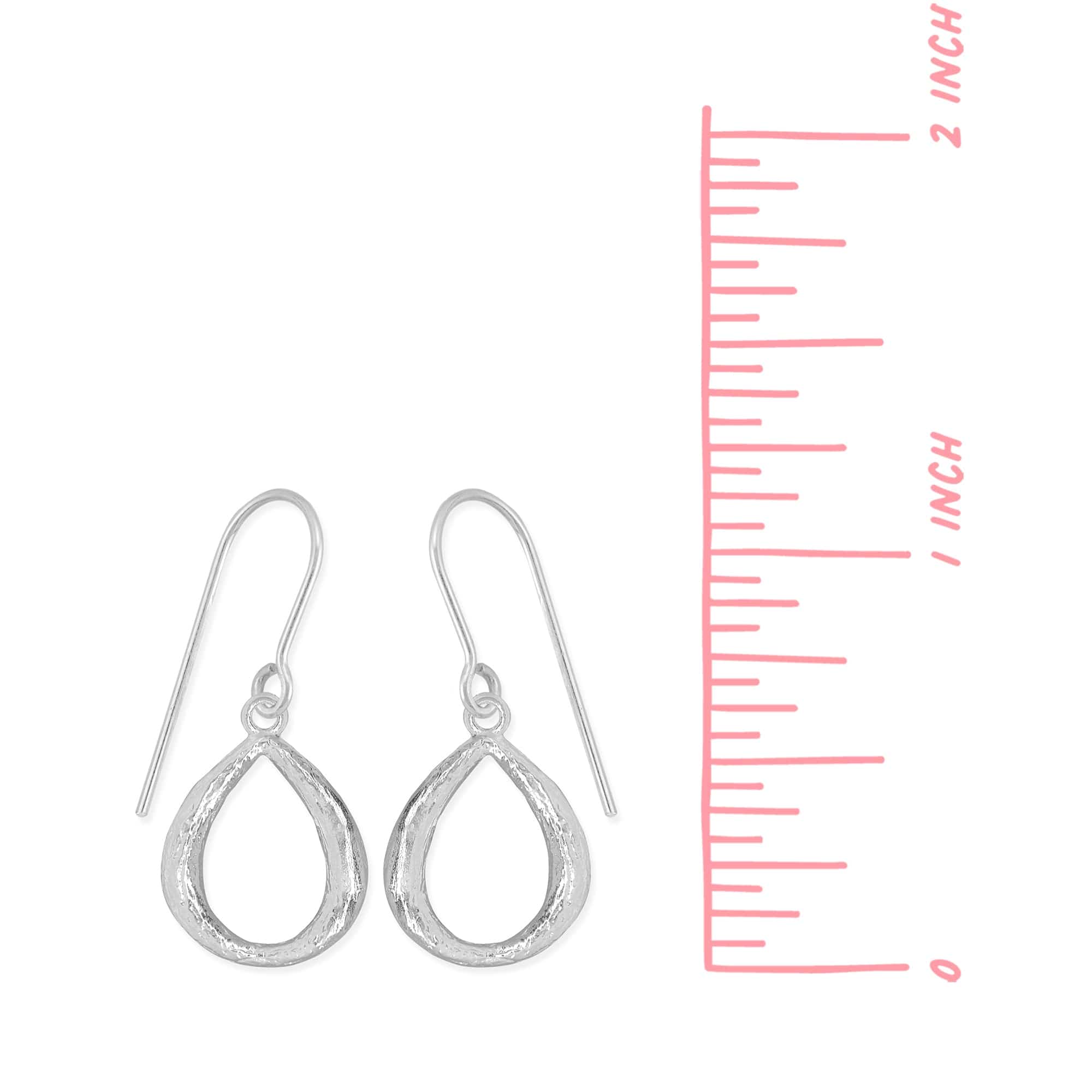 Wild Textured Organic Teardrop Hoops - Image 4