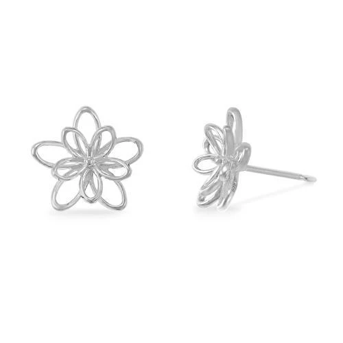 Woven Flower Stud Earrings