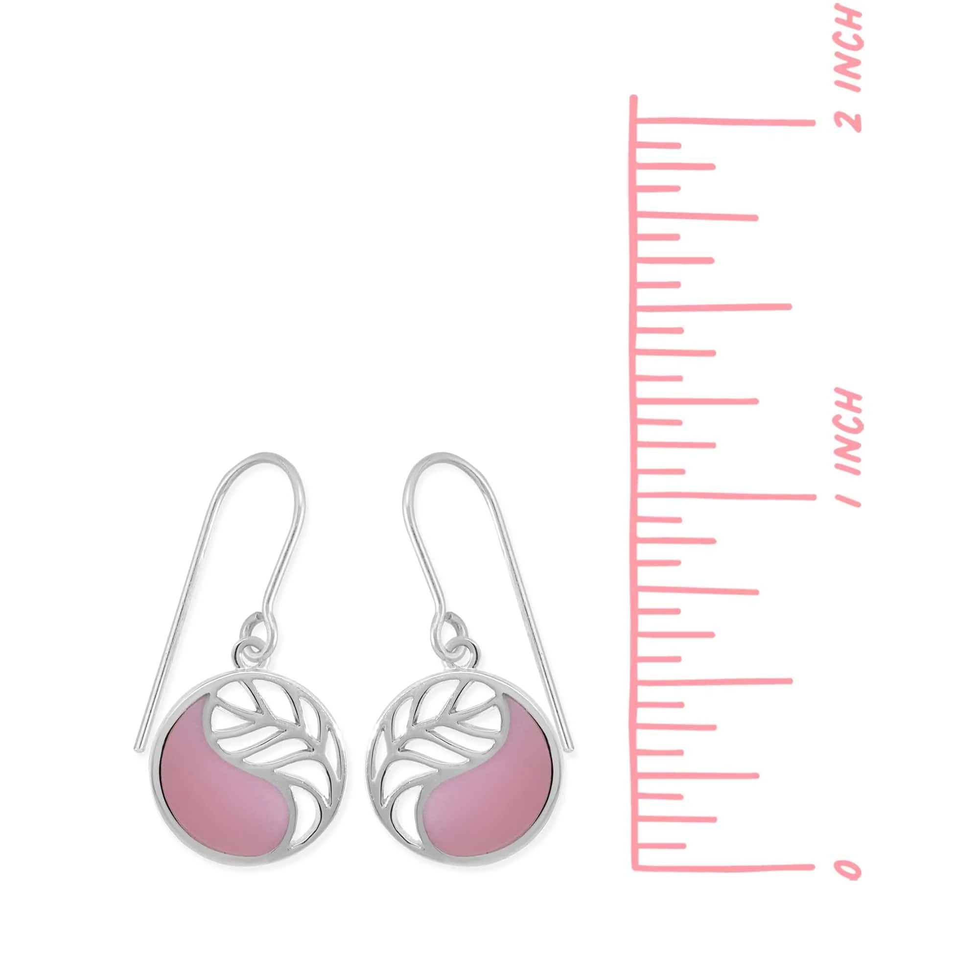 Yin Yang Leaf Earrings With Stone - Image 10