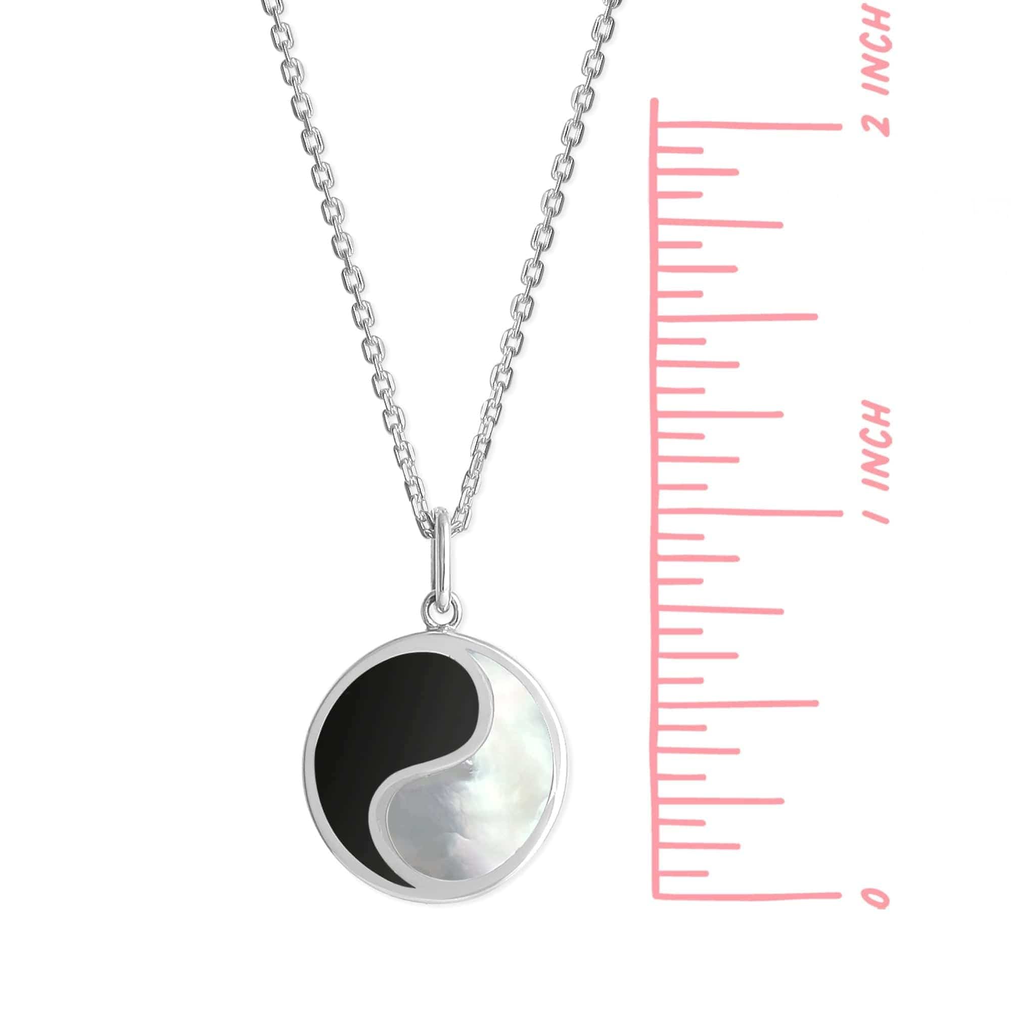Alina Yin Yang Pendant Necklace with Stone - Image 4