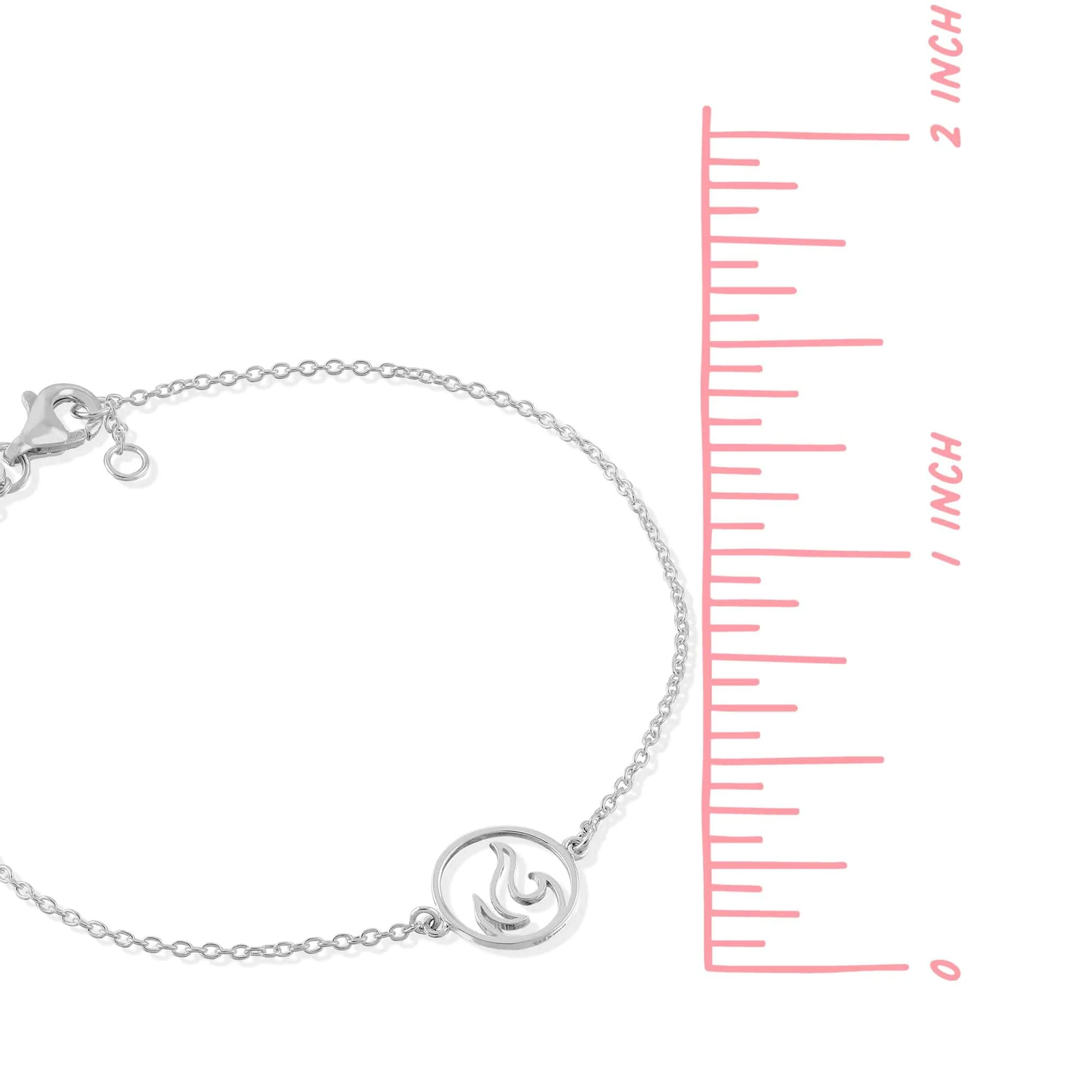 Round Fire Flame Bracelet - Image 5