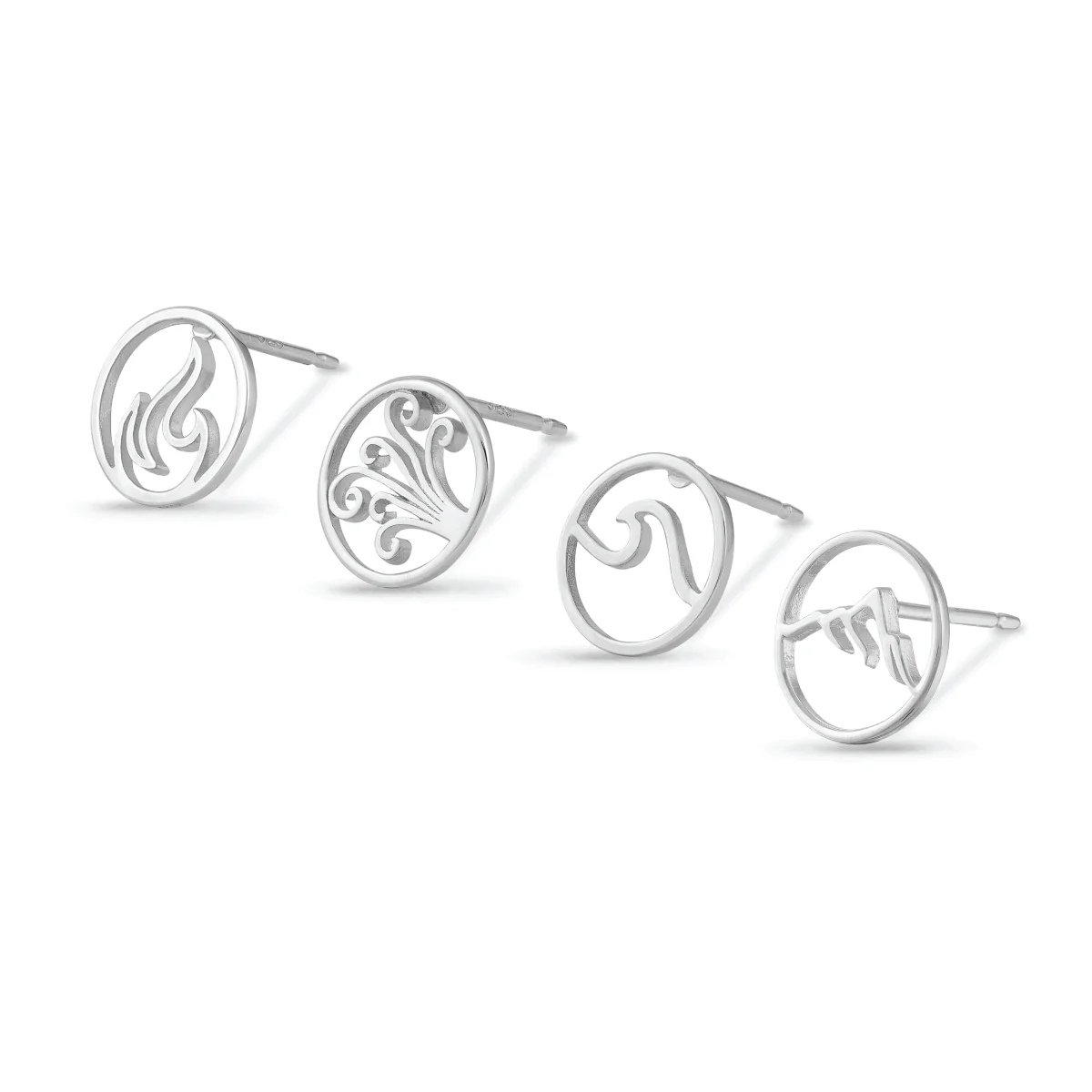 Round Fire Flame Studs - Image 4